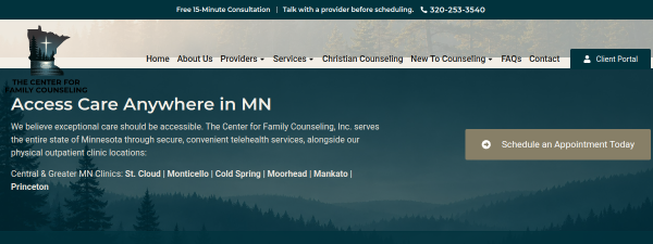 Snapshot of thecenterforfamilycounseling.com