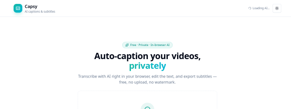 Screenshot of Capsy
