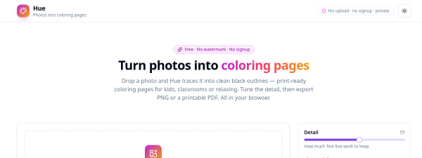 Screenshot of Hue