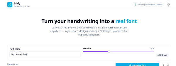 Screenshot of Inkly