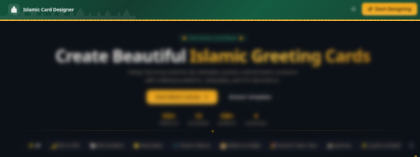 Screenshot of Islamic Card Designer