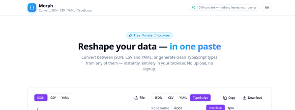 Screenshot of Morph