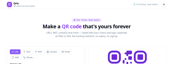 Screenshot of Qrio