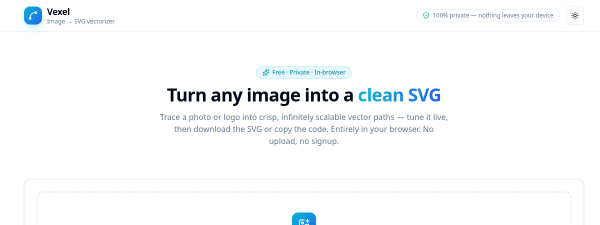 Screenshot of Vexel