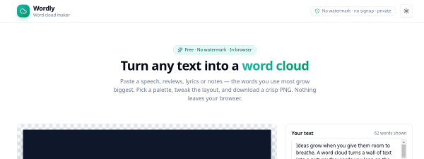 Screenshot of Wordly