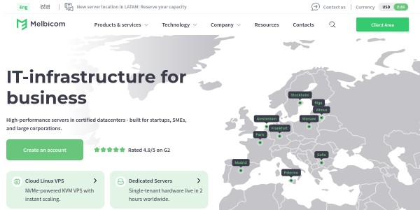 Melbicom — KVM-1-EU