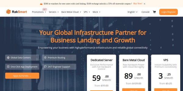 Raksmart — VPS/Cloud - VM Shared