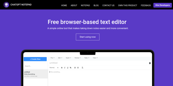 ChatGPT Notepad
