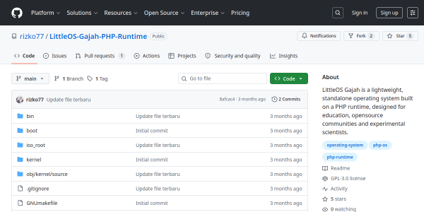 LittleOS Gajah PHP Runtime