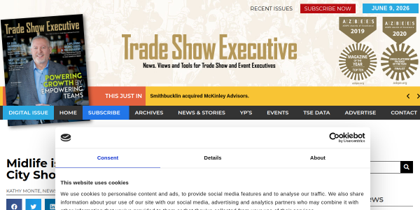 Mention on tradeshowexecutive.com