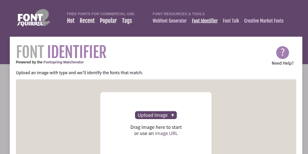 prévia do site Font Squirrel Matcherator