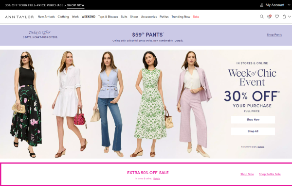 Ann Taylor official website