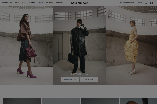 Balenciaga official website