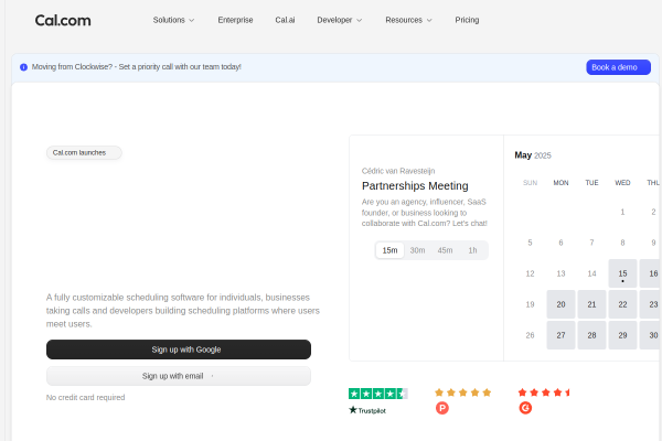 Cal.com official website