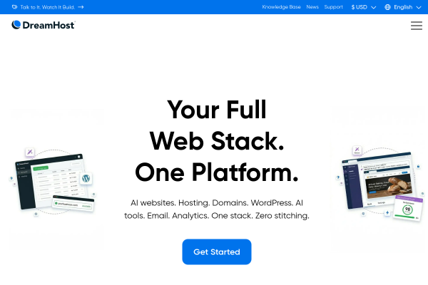 DreamHost official website