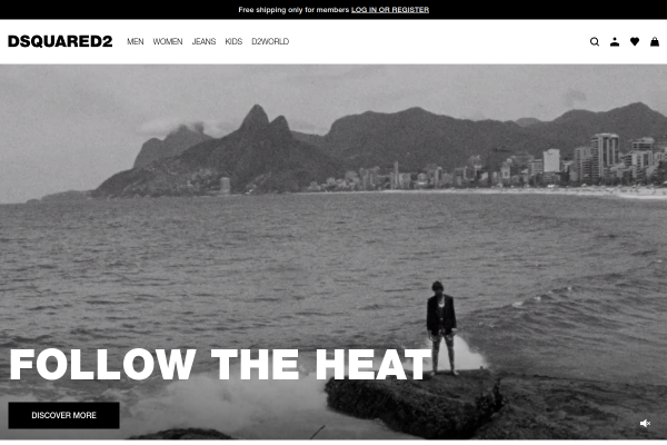 Dsquared2 official website