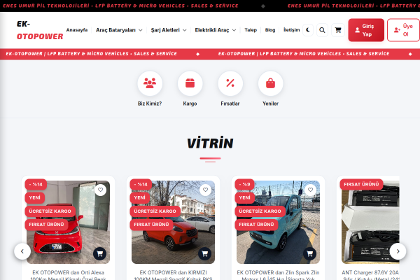 EK-OTOPOWER WEB SİTESİ Screenshot