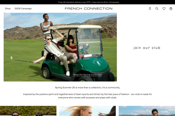 French Connection official website