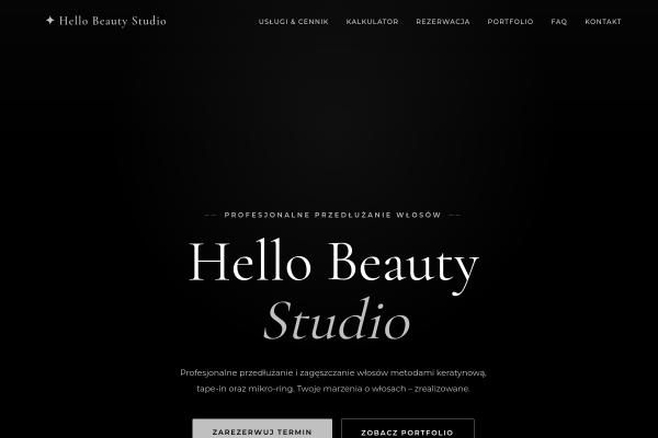 Hello Beauty Studio - strona firmowa