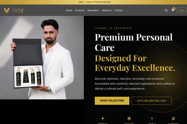 Hetre Live Website Preview