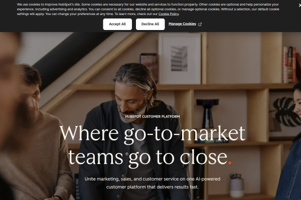 HubSpot official website