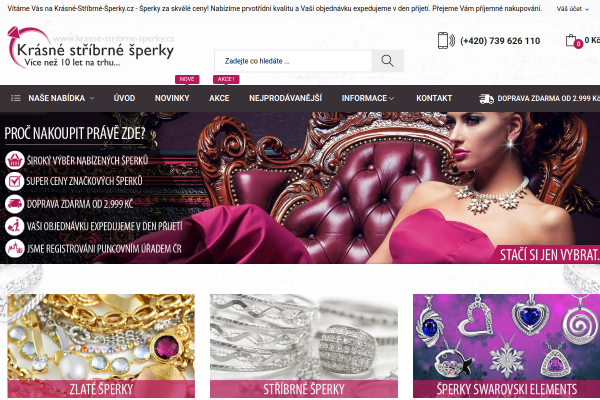 Krásné Stříbrné Šperky