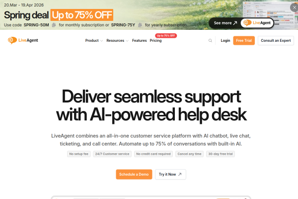 LiveAgent official website