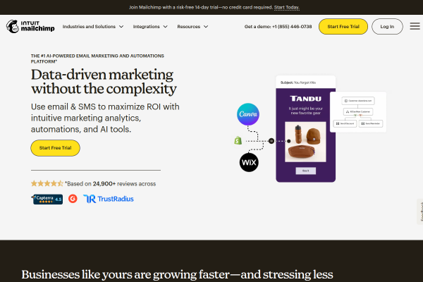Mailchimp official website