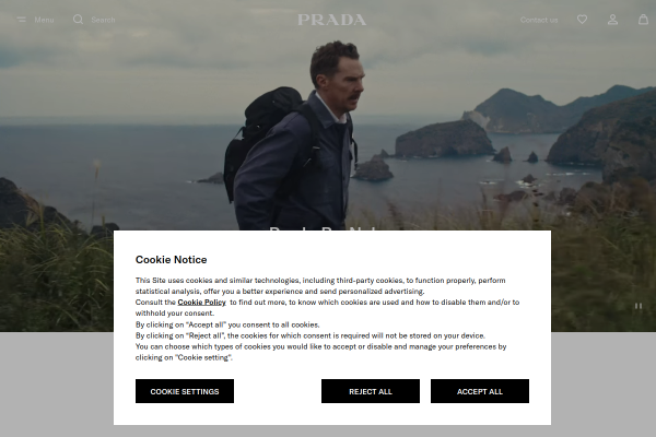 Prada official website