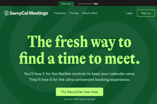 Savvycal official website