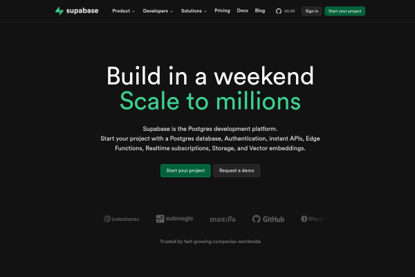 Supabase official website