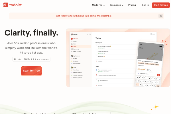 Todoist official website