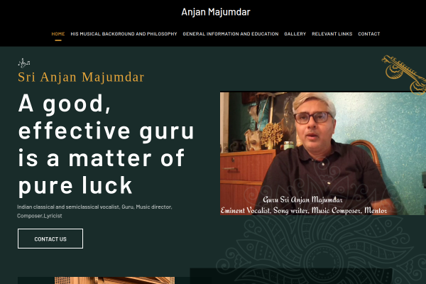 Anjan Majumdar Live Website Preview