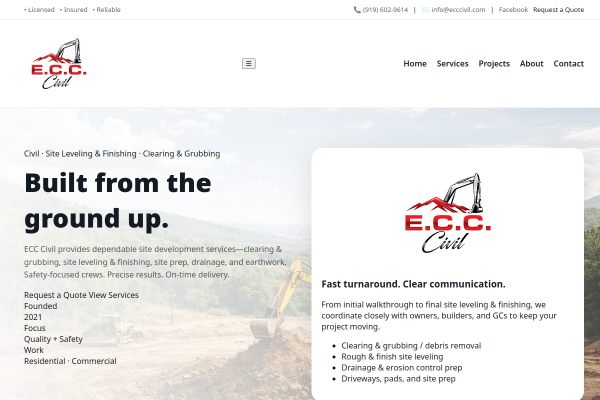 ECC Civil website preview
