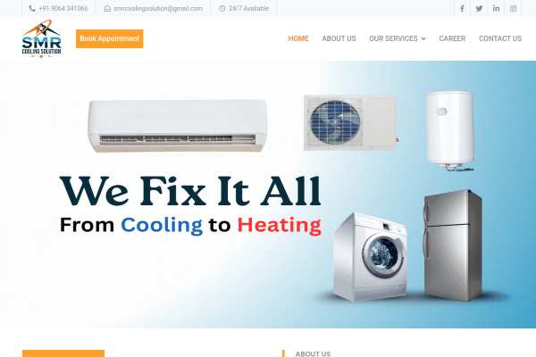 SMR Cooling Solution Live Website Preview
