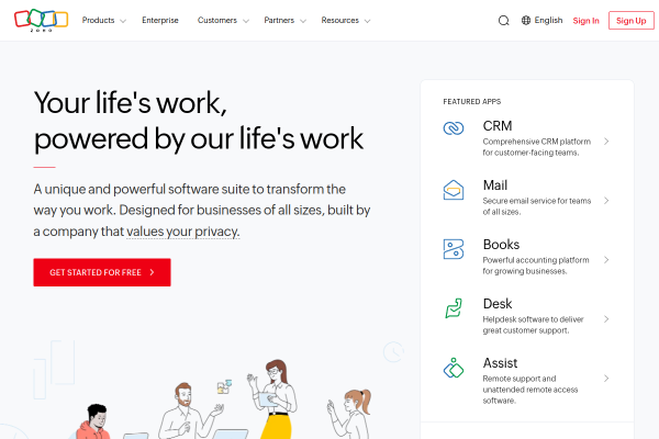 Zoho CRM official website