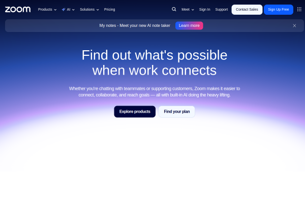 Zoom official website