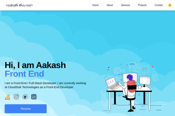 Aakash Sharma site preview