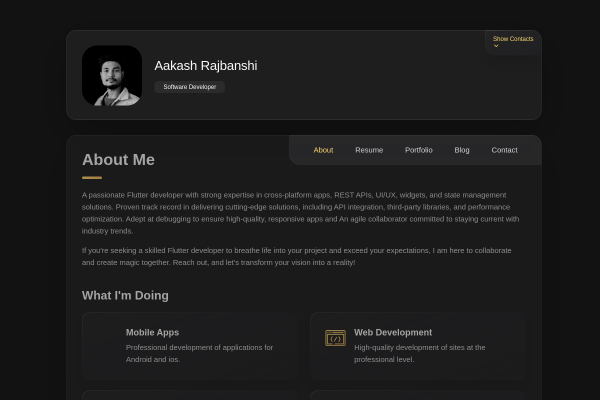 Aakash Rajbanshi site preview