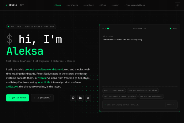 Aaleksa Janjic site preview
