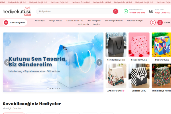 Hediye Kutusu Shopify Kurgusu