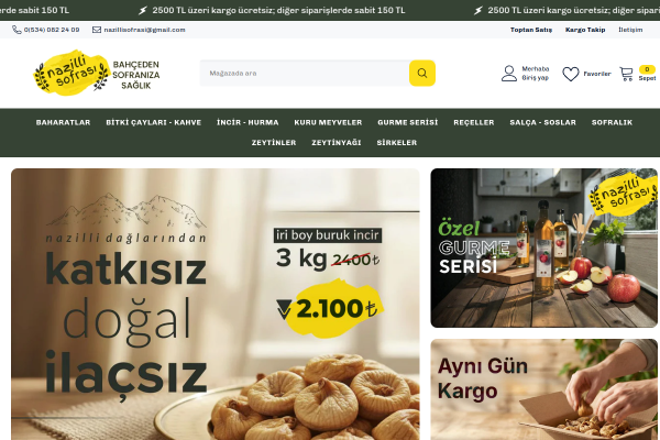 Nazilli Sofrası Shopify Mağaza Tasarımı