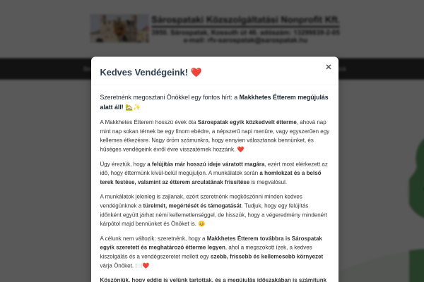 Patak-kozszolg.hu képernyőkép