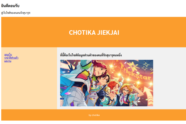 Screenshot of นางสาวโชติกา เจียกใจ's website