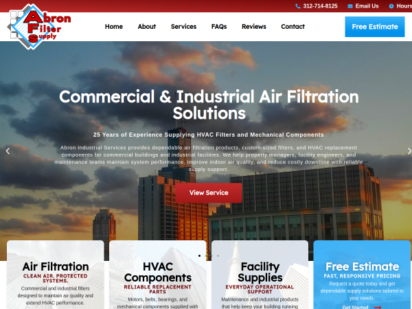 Abron Industrial Services Provides Comprehensive Commercial Filter Supply In Illinois
