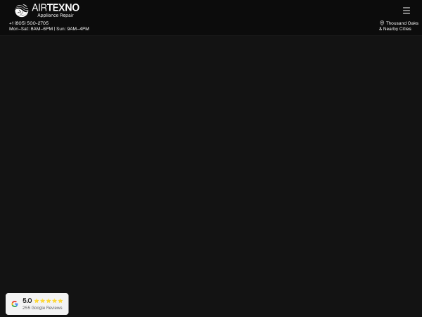 Airtexno Appliance Repair website