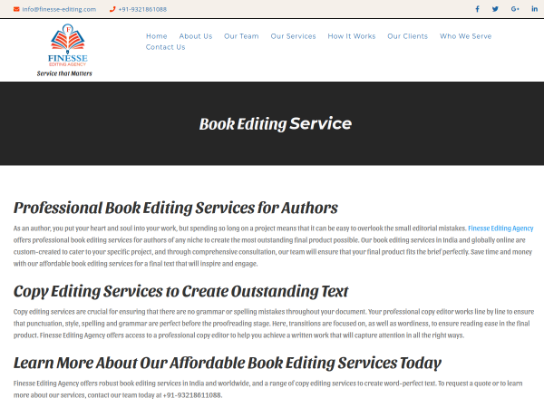 Copy Editing Services