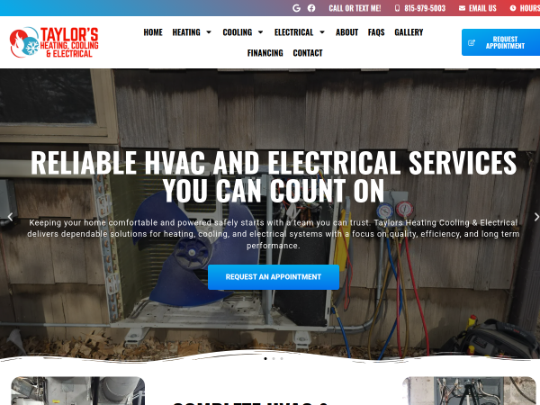 Taylors HeatingCooling  Electrical Offers Emergency Heating Services in Davis Junction