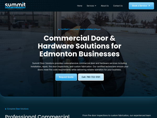 Get Reliable Commercial Door Repair Services From Summit Door Solutions In Edmonton