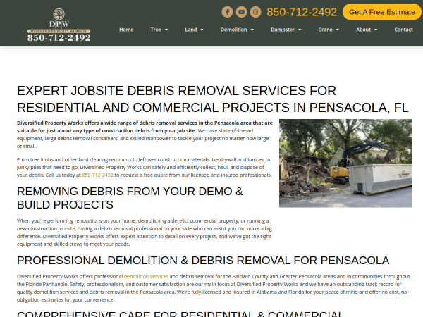 Debris Removal Services Pensacola FL